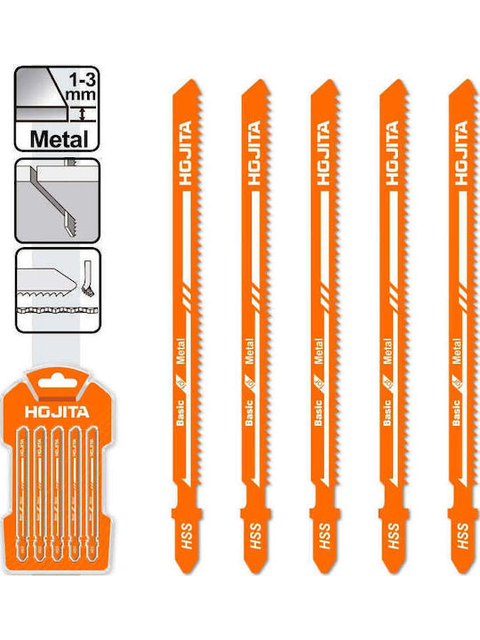 Hojita Hjjb318a Jig Saw Blades Metal Hss 21tpi 130mm Set 5 Pieces