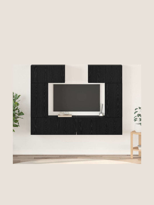 Living Room TV Unit Black Oak L80xW30xH30cm