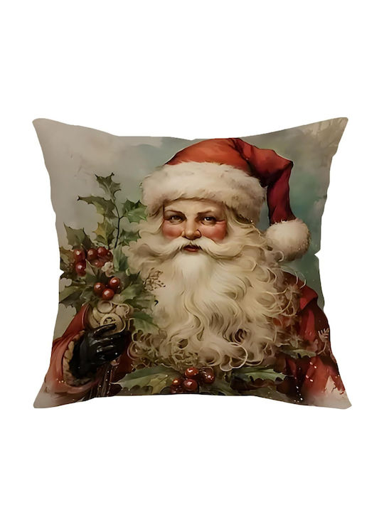 Husă Decorativă de Crăciun pentru Pernă Pătrată Multicolor 45x45buc