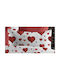 Pillowcase with Envelope Cover White-red 50x70cm.