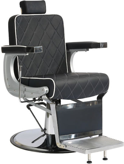 HAIRP Scaun Bărbier Negru Cu Cuptor Și Grătar Salamander Comercial Și Mecanism De Ridicare Hidraulic