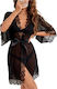 Sexy Babydoll Transparenz Spitze Schwarze