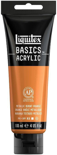 Liquitex Basics 118ml Acrylfarben 344 Metallic Gebrannter Orang