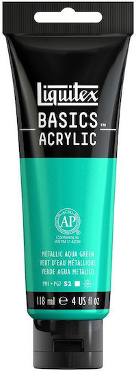 Liquitex Basics 118ml Acrylic 339 Metallic Aqua Green