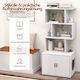 Costway White Wardrobe Shelves & Cat Litter Space 60 X 45.5 X 142 cm Pv10166wh