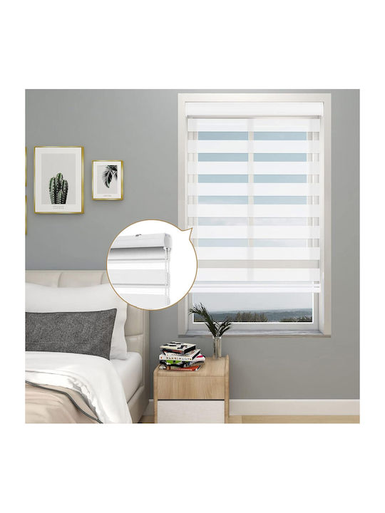 Roller Blinds Shading Partial Blackout White W80xH180cm 111700