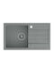 GraniteQ Drop-In Chiuvetă din Granit Sintetic L77xW44cm Gri