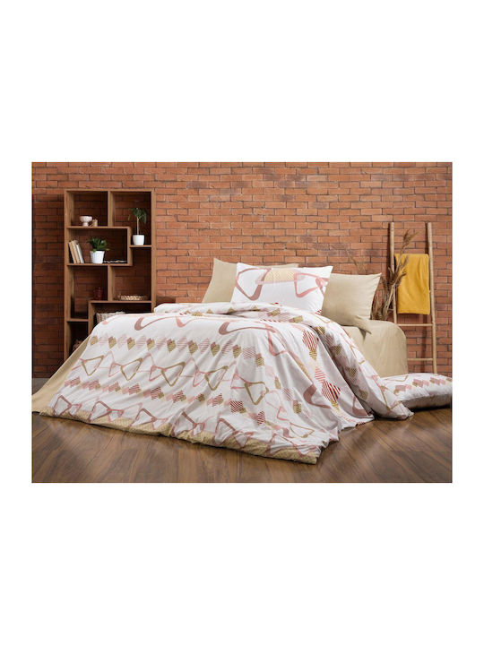 Dimcol Sheet Sets Single 160x240cm. White-beige 490 3pcs