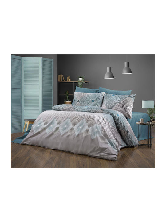 Dimcol Sheet Sets Single 160x240cm. Grey-petrol 3pcs