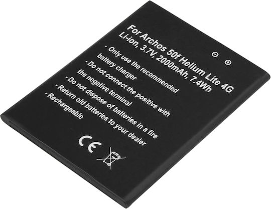 Avizar Ersatzbatterie Archos 50f Helium Lite 4G Li-Ion 3,7V 2000mAh Schwarze