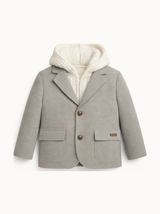 Kinder Sakko mit Kapuze Gray