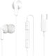Grab 'n Go Usb-c Wired In-ear Headphones Microphone Remote Control White