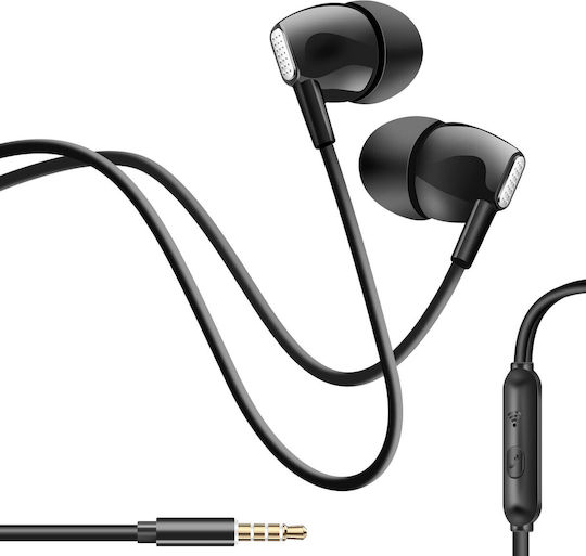 Inkax 3.5 Mm Wired Headphones Built-in Microphone Black