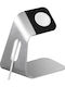 Eko Modern Resistant Steel Charging Stand Apple Watch Silver