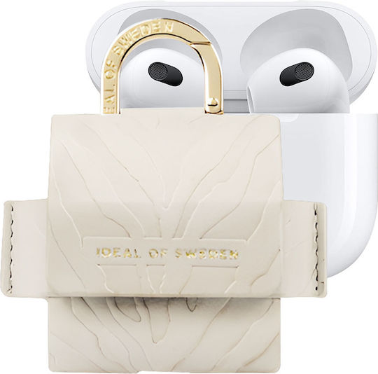 Ideal Sweden Mini Bag Airpods 3 Model Flo Textured Zebra Carabiner Beige
