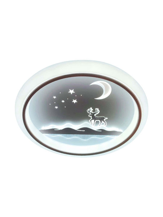 Opviq Kids Single Mount Ceiling Light E27 White 100W 50x7cm