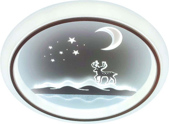Opviq Kids Single Mount Ceiling Light E27 White 100W 50x7cm