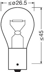 Set of 2 Car Bulbs 12V P21W Original Blister Osram Set of 2 Car Bulbs 12V P21W Original Blister Osram