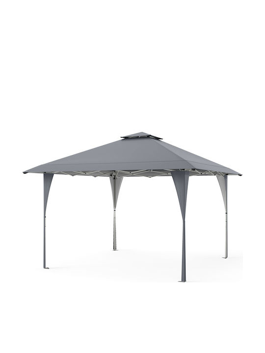Costway Πτυσσόμενο Κιόσκι Κήπου Γκρι 3.95x3.95m