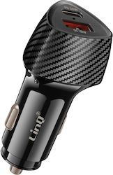 Linq Car Charger 48w Usb-c + Usb Quick Charge Carbon Design Black Linq Car Charger 48w Usb-c + Usb Quick Charge Carbon Design Black