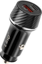 Linq Car Charger 38w Usb-c + Usb Quick Charge Carbon Design Black Linq Car Charger 38w Usb-c + Usb Quick Charge Carbon Design Black