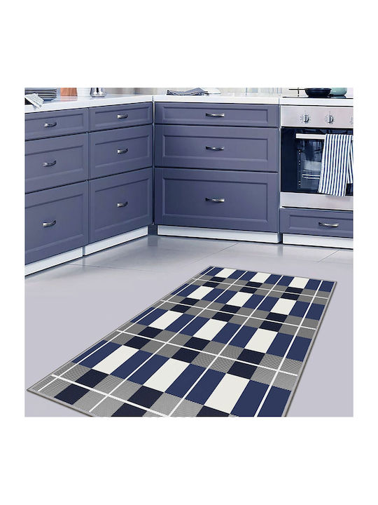Conceptum Hypnose Wookece202 Rectangular Kitchen Mat Grey-blue-white 120x180εκ.