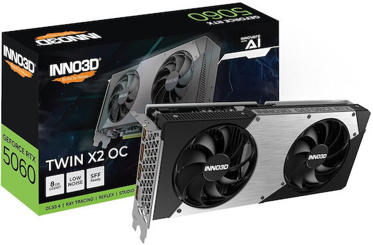 Inno 3D GeForce RTX 5060 8GB GDDR7 TWIN X2 OC Κάρτα Γραφικών