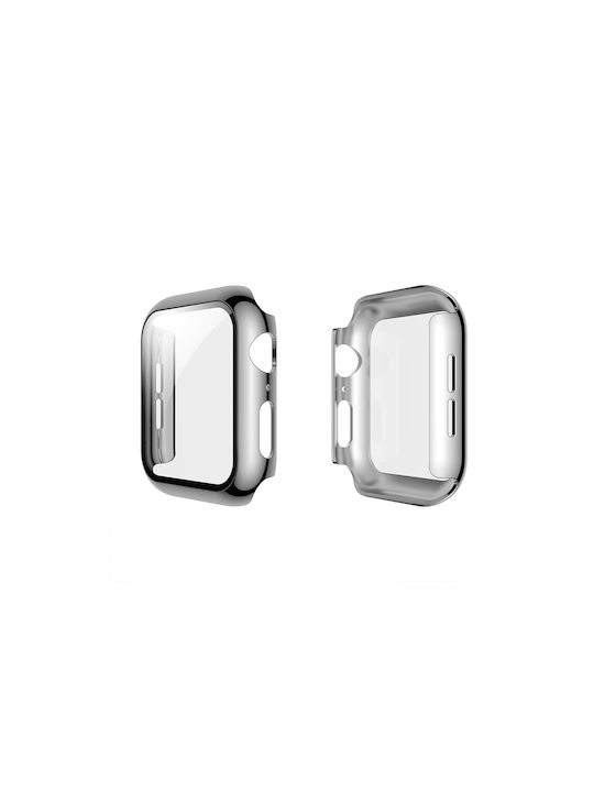 Eko Husa Full Cover Apple Watch 41mm Protector Ecran Din Sticlă Călită Argintie