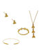 Gatsa Set with Necklace , Earrings & Ring from Gold 14K