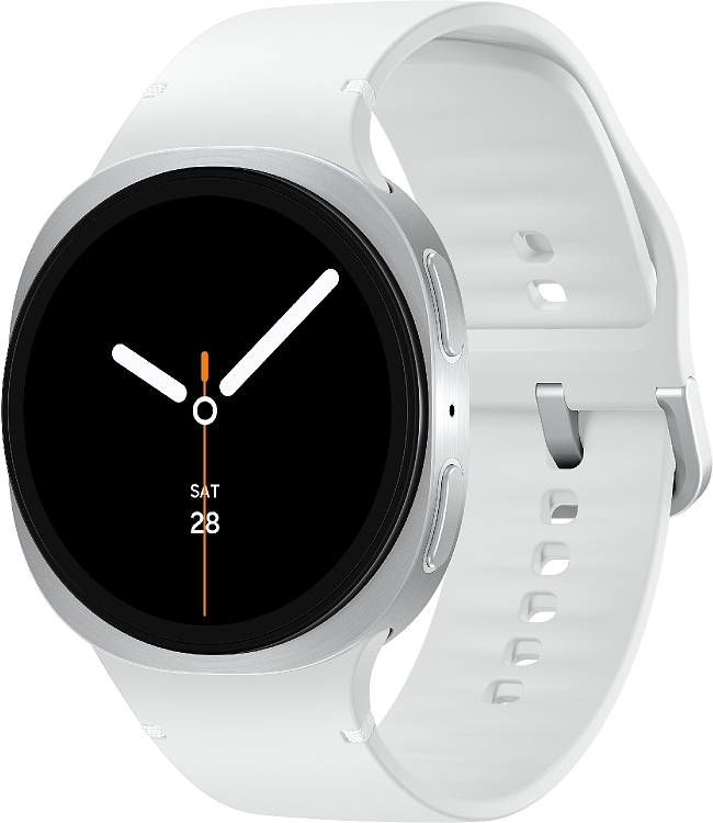 Samsung Galaxy Watch8 LTE Aluminium 44mm Αδιάβροχο με eSIM και Παλμογράφο (Ασημί) (SM-L335FZSAEUE)