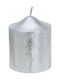 Home Styling Collection Διακοσμητικό Κερί Μεταλλικό Σχέδιο 5 X 6 Εκ