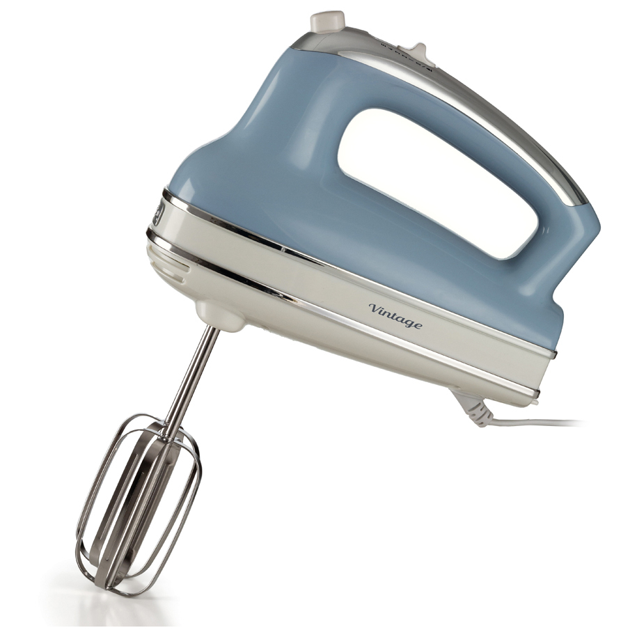 Ariete 1548 Hand Mixer Vintage, 450 W, 5 Speeds, Turbo Function, 2 Whisks, Light Blue