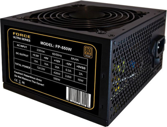 Force PPFC rev. 2.0 550W Μαύρο Τροφοδοτικό Υπολογιστή Full Wired