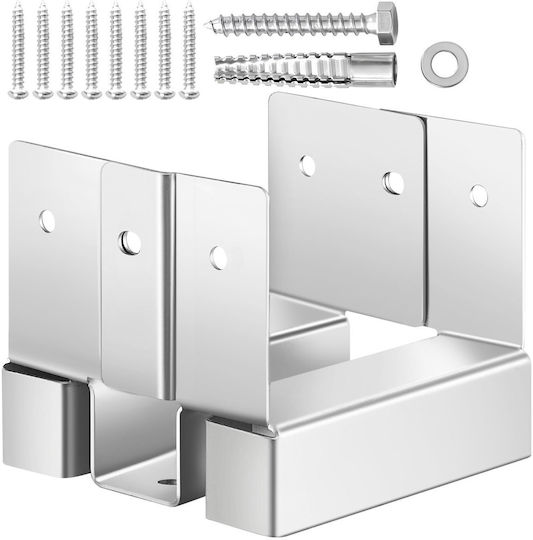 Vevor 1 Paket 4x4 Anker Basis für Geländer Beton Innenmaß 3,53x3,56 Zoll
