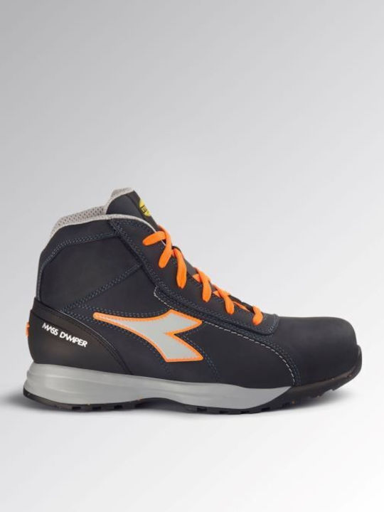 Utility Diadora Waterproof Safety Boot Dark Navy Orange Fluo Glove