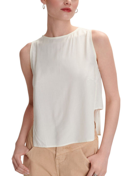 Women's Blouse Sleeveless White