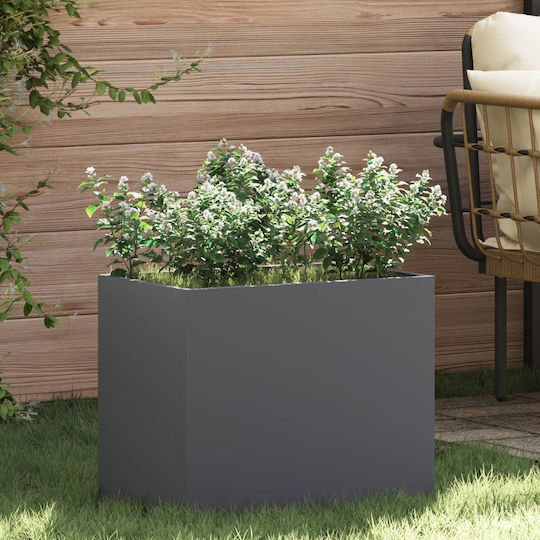 vidaXL Pot Metallic Charcoal 50x32x40cm.