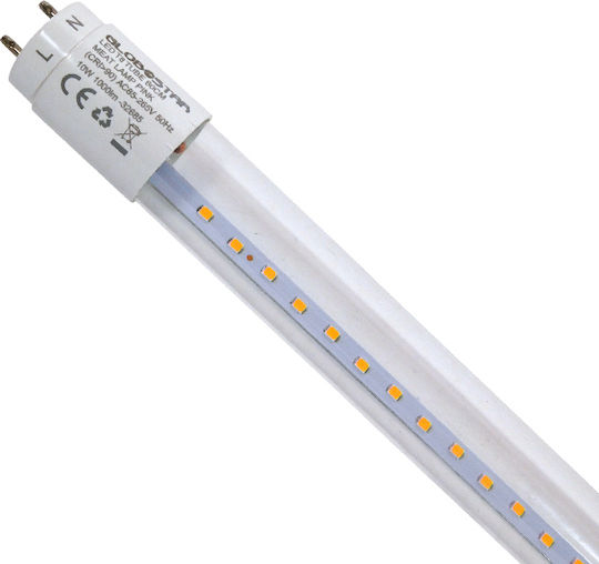 Bec LED 10W Tip Tub 60εκ. pentru Soclu G13 și Formă T8 Roz 1000lm