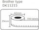 Brother Αυτοκόλλητες Ετικέτες σε Ρολό 29x42mm