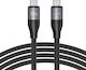 Lito Geflochten USB 2.0 Kabel USB-C männlich - USB-C 100W Gray 2m