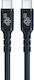 Tb Energy USB 2.0 Cable USB-C male - USB-C 60W Μαύρο 1m