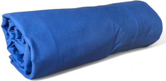SpitiBazaar Sheet for Single Bed with Elastic 100x200+30cm. Blue