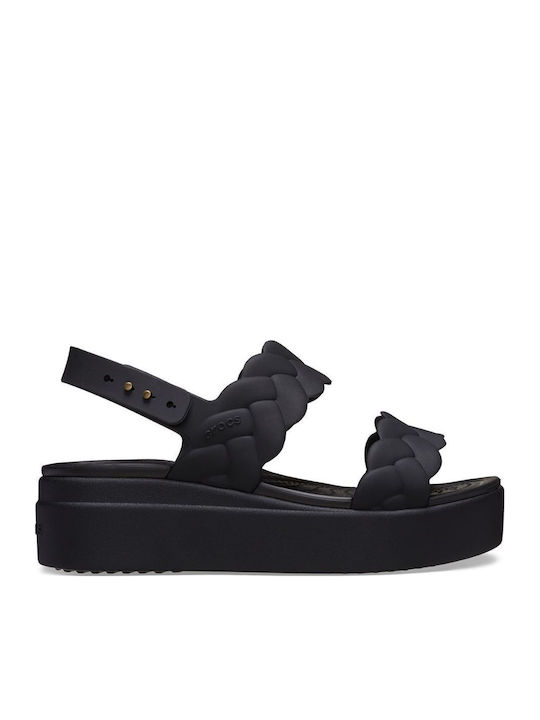Brooklyn Women's Flat Sandals Flatforms in Black Color