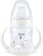 Nuk Plastic Baby Bottle First Choice Anti-Colic with Silicone Nipple for 6+ months White 150ml