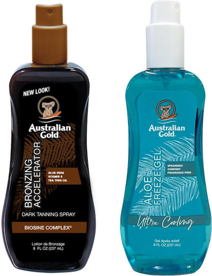 Australian Gold Dark Tanning Accelerator Spray Gel + Aloe Freeze Gel