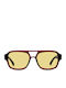 Meller Shipo Unisex Sunglasses with Red Plastic Frame and Yellow Lens SP-MAROONSUN