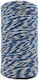 Polyester Schnürsenkel Zweifarbig Weiß-Blau 2mm 70m 11-10