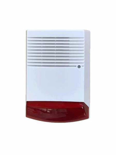 Artion Systems Attrappe Alarm Siren Batterie Outdoor with Weiß Light