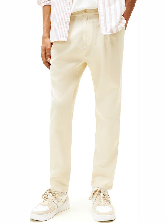 Tommy Hilfiger Παντελόνι σε Tapered Γραμμή Μπεζ