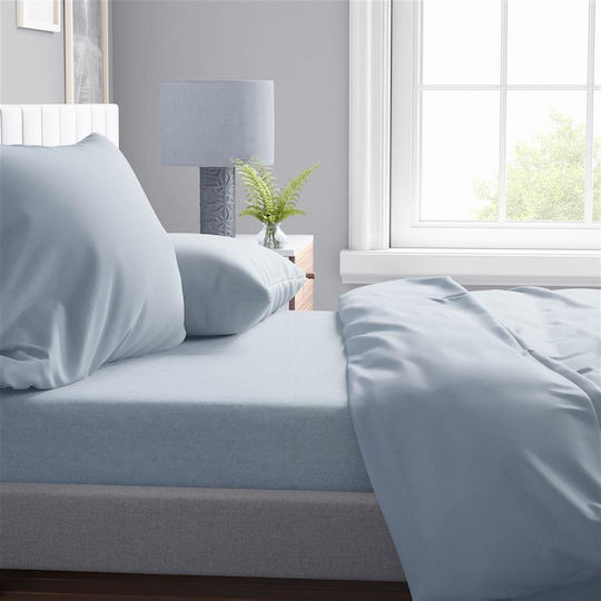 Dimcol Υπέρδιπλη 220x240cm Solid 505 Light Blue-grey